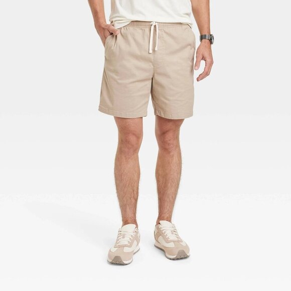 XXL - Mens 7in Everyday Pull-On Shorts - Goodfellow Co - Light Taupe - Picture 2 of 7
